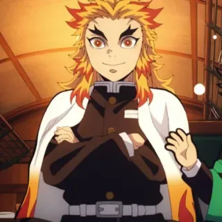 🔥 Kyojuro Rengoku Demon Slayer Anime, Charakter, Rengoku, Demon Slayer whatsapp sticker