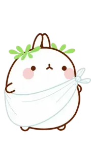 💘 molang, bunny, cute, cartoon, kawaii telegram sticker