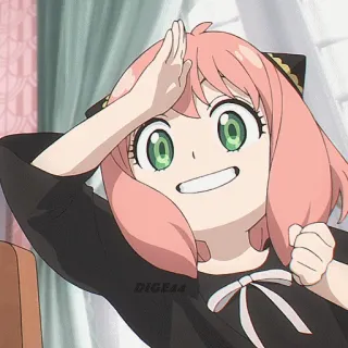 👮‍♀️ Anya Anime, Cartone animato, Personaggio, Ragazza telegram sticker