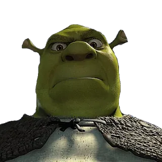 😠 Shrek ogro, verde, desenho animado, filme, animado whatsapp sticker