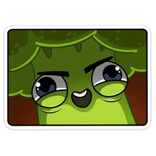 👀 Brócolis, Desenho animado, Comida, Vegetal, Engraçado, Fofo whatsapp sticker