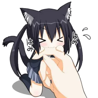 🥰 はみ Anime, Kocie uszy, Kawaii, Słodkie, Manga telegram sticker