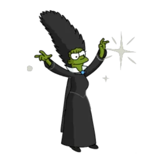 ✨ Marge Simpson The Simpsons simpsons, cartoon, marge simpson, witch, halloween telegram sticker