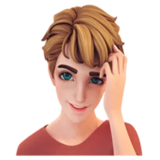 😊 Dessin animé, Personnage, Personne, Homme, Homme, Portrait whatsapp sticker