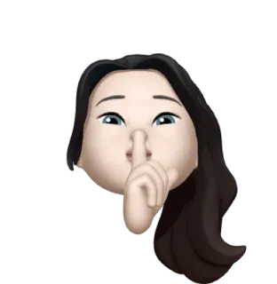 🎡 psiu, silêncio, dedo na boca, quieto, emoji telegram sticker