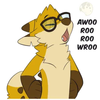 🐺 AWOO
ROO
ROO
WROO fox, howl, moon, sunglasses, cartoon, anthropomorphic, animal telegram sticker