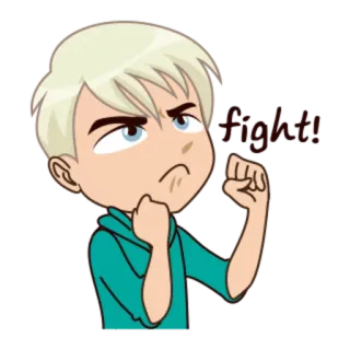 💪 Cartoon, Boos, Gefrustreerd, Vuist, Uitdrukking whatsapp sticker