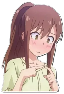 😳 anime, girl, blush, cute, shy telegram sticker