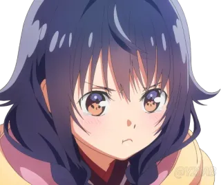 😠 Anime, Mädchen, Cartoon, Niedlich, Wütend telegram sticker