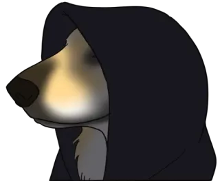 👤 anjing, hoodie, hewan, kartun, karakter telegram sticker