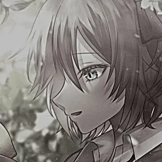 🍓 anime, manga, character, portrait, grayscale, illustration telegram sticker