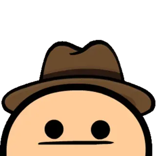 😐 Cartoon, Figur, Hut, Cyanide and Happiness Stil telegram sticker