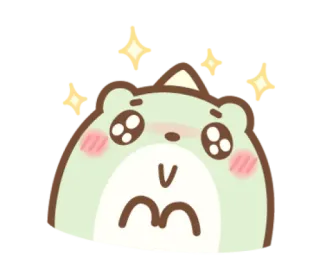 🥺 fofo, adorável, kawaii, animal, urso, brilhante, desenho animado, emoji telegram sticker