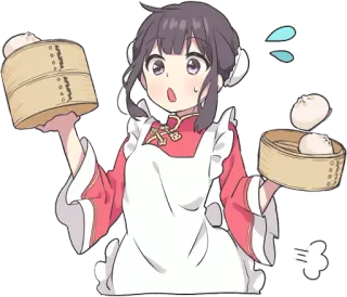 China Girl Sticker ENG :: @line_stickers telegram stickers