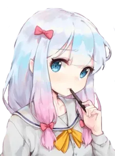 🙃 Sagiri Izumi Eromanga Sensei anime, manga, Sagiri Izumi, Eromanga Sensei, lindo, ilustración whatsapp sticker