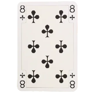 ♣️ Spielkarte, Kreuz, Kreuz Acht, Kartenspiel, Glücksspiel whatsapp sticker