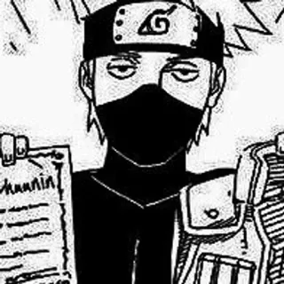 🗡️ Kakashi Naruto chunnin anime, naruto, kakashi, manga telegram sticker