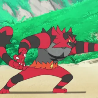 👊 Incineroar Pokemon Pokemon, Incineroar, Fire, Wrestling, Fighting, Cartoon telegram sticker