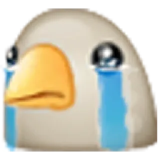 🐦 sad, crying, bird, tears, emoji telegram sticker