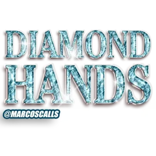 🚀 DIAMOND HANDS @MARCOSCALLS diamond hands, investing, finance, meme, stock market, trading telegram sticker