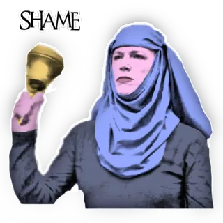 🔔 SHAME vergonha, sino, mulher, game of thrones whatsapp sticker