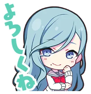 🖐 よろしくね Anime, Niedlich, Mädchen, Gruß telegram sticker