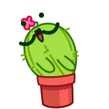 😊 cactus, planta, flor, lindo, kawaii, pegatina telegram sticker