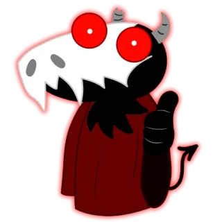 👍 демон, дьявол, монстр, мультик, большой палец вверх, существо telegram sticker