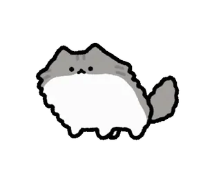 🐱 gato, lindo, esponjoso, animal, dibujos animados telegram sticker