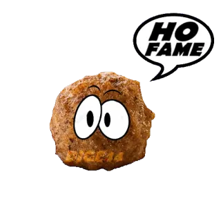 🥔 HO FAME almôndega, italiano, comida, desenho animado, olhos, engraçado telegram sticker