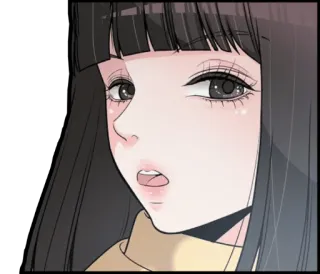 😒 desenho animado, anime, menina, mulher, retrato, rosto telegram sticker