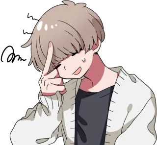 😅 Anime, Con trai, Hình minh họa, Phim hoạt hình, Nhân vật, Nhãn dán telegram sticker