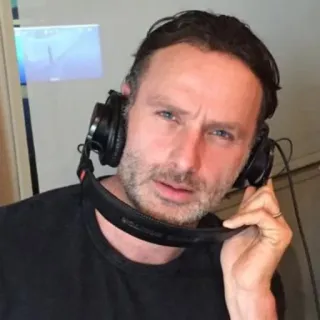 😎 man, headphones, portrait telegram sticker