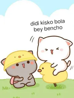 😂 didi kisko bola
bey bencho cat, duck, playground, animal, cartoon, cute, spring rider whatsapp sticker