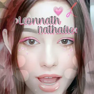 💗 Leonnath Nathalie Porträt, Gesicht, Frau, Rosa, Augen, Name, Leonnath Nathalie telegram sticker