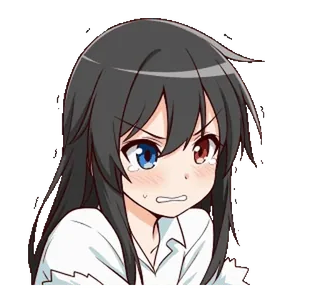 😢 anime, dziewczyna, płacz, smutny, manga, kawaii telegram sticker