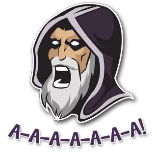 😠 A-A-A-A-A-A-A! penyihir, teriakan, magi, penyihir, berteriak telegram sticker