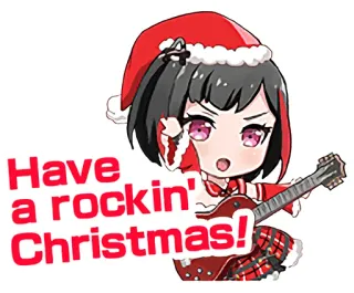 🎄 Have a rockin' Christmas! navidad, rock, música, fiesta, chica telegram sticker