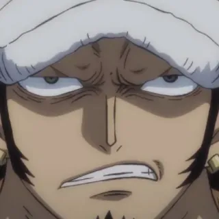 🏴‍☠️ Trafalgar Law One Piece Аниме, One Piece, Трафальгар Ло, Злой, Персонаж, Лицо telegram sticker