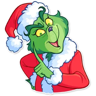 😏 Grinch Grinch, Navidad, Dibujos animados, Fiesta, Personaje, Grincheux whatsapp sticker