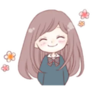 ✨ ragazza, cartone animato, carino, fiori, anime telegram sticker