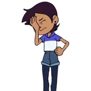 😩 Luz Noceda The Owl House Dibujo animado, Facepalm, Personaje, Cansado, Frustrado telegram sticker
