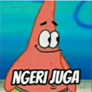 🥵 Patrick Star SpongeBob SquarePants NGERI JUGA patrick star, spongebob, cartoon, meme, funny telegram sticker