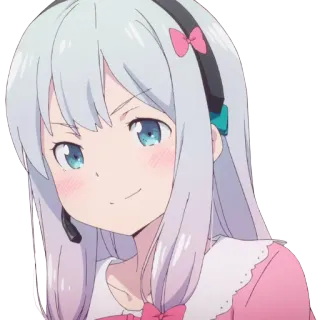 👩 Izumi Sagiri Eromanga Sensei 动漫, 女孩, 可爱, 角色, 和泉纱雾 telegram sticker