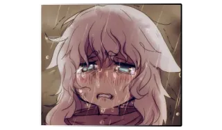 😭 плачет, грустный, аниме, манга, девушка, слезы, эмоция, расстроенный telegram sticker