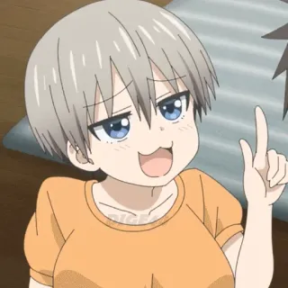 👇 Uzaki Hana Uzaki-chan Wants to Hang Out! อนิเมะ, ตัวละคร, ผู้หญิง, น่ารัก, มีความสุข whatsapp sticker