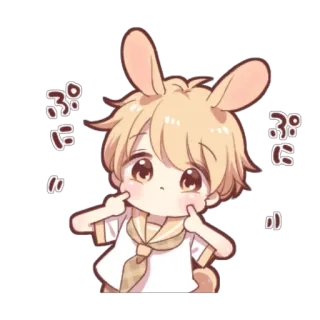 Rabbit boy sticker3 telegram stickers