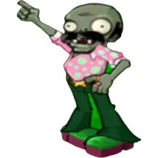 🕺 zombie, disco, plants vs zombies, cartoon, funny, game, monster whatsapp sticker