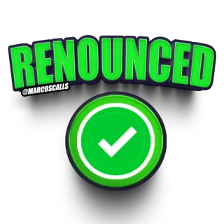 🤑 RENOUNCED
@MARCOSCalls renounced, verification, check mark, green, verified telegram sticker