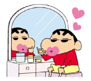 💋 Shin-chan Crayon Shin-chan anime, cartoon, character, Crayon Shin-chan, humor, comedic telegram sticker